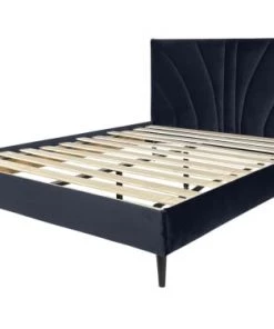 DIVA SALON Lits Lit Avec Sommier 2 Places En Velours Bleu Nuit 10 DIVA SALON Lits Lit Avec Sommier 2 Places En Velours Bleu Nuit -Sommiers Soldes lit avec sommier 2 places en velours bleu nuit 26