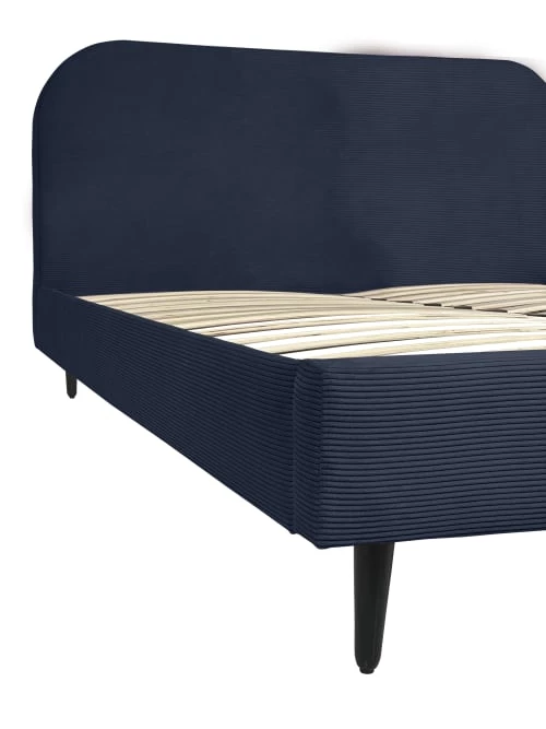 DIVA SALON Lits Good Is Beautiful Lit Avec Sommier 2 Places En Velours Bleu Nuit 6 DIVA SALON Lits Good Is Beautiful Lit Avec Sommier 2 Places En Velours Bleu Nuit – Image 4