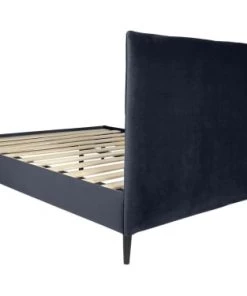 DIVA SALON Lits Good Is Beautiful Lit Avec Sommier 2 Places En Velours Bleu Nuit -Sommiers Soldes lit avec sommier 2 places en velours bleu nuit 9