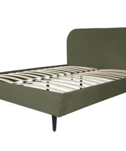 DIVA SALON Lits Good Is Beautiful Lit Avec Sommier 2 Places En Velours Kaki -Sommiers Soldes lit avec sommier 2 places en velours kaki 4