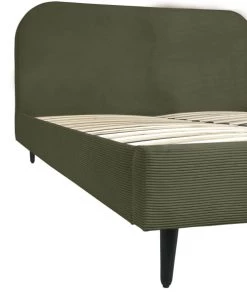 DIVA SALON Lits Good Is Beautiful Lit Avec Sommier 2 Places En Velours Kaki -Sommiers Soldes lit avec sommier 2 places en velours kaki 5