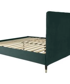 DIVA SALON Lits Good Is Beautiful Lit Avec Sommier 2 Places En Velours Vert Bouteille -Sommiers Soldes lit avec sommier 2 places en velours vert bouteille 23