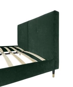 DIVA SALON Lits Good Is Beautiful Lit Avec Sommier 2 Places En Velours Vert Forêt -Sommiers Soldes lit avec sommier 2 places en velours vert foret 5