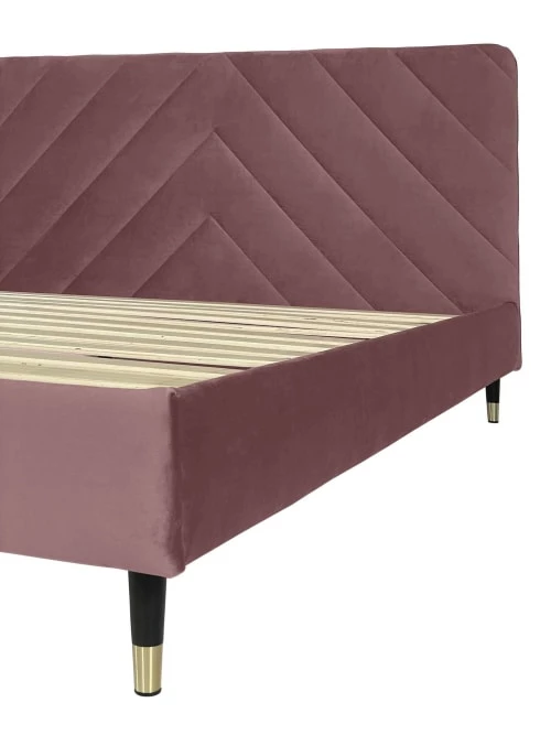 DIVA SALON Lits Good Is Beautiful Lit Avec Sommier 2 Places En Velours Vieux Rose 7 DIVA SALON Lits Good Is Beautiful Lit Avec Sommier 2 Places En Velours Vieux Rose – Image 5