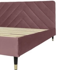 DIVA SALON Lits Good Is Beautiful Lit Avec Sommier 2 Places En Velours Vieux Rose -Sommiers Soldes lit avec sommier 2 places en velours vieux rose 14