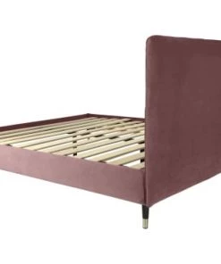 DIVA SALON Lits Good Is Beautiful Lit Avec Sommier 2 Places En Velours Vieux Rose -Sommiers Soldes lit avec sommier 2 places en velours vieux rose 17