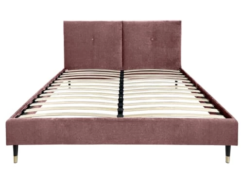 DIVA SALON Lits Good Is Beautiful Lit Avec Sommier 2 Places En Velours Vieux Rose 3 DIVA SALON Lits Good Is Beautiful Lit Avec Sommier 2 Places En Velours Vieux Rose