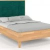 Skandica Lits Lit Avec Tête De Lit Sommier Hêtre Massif Vert 140x200cm