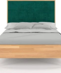 Skandica Lits Lit Avec Tête De Lit Sommier Hêtre Massif Vert 200x200cm -Sommiers Soldes lit avec tete de lit sommier hetre massif vert 200x200cm 2