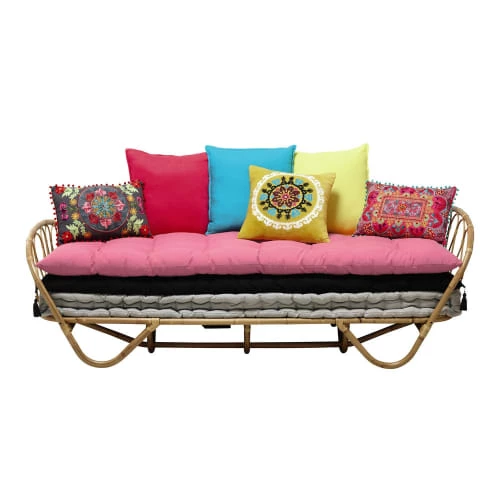 Maisons Du Monde Lits Lit Banquette 90x190 En Rotin 6 Maisons Du Monde Lits Lit Banquette 90x190 En Rotin – Image 4