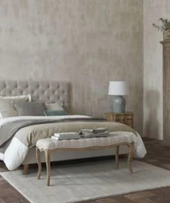 Maisons Du Monde Lits Lit Capitonné En Lin Avec Sommiers à Lattes 160x200 -Sommiers Soldes lit capitonne en lin avec sommiers a lattes 160x200 1000 0 39 141202 6