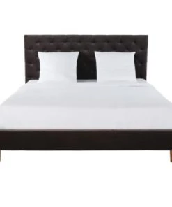 Maisons Du Monde Lits Lit Capitonné En Lin Avec Sommiers à Lattes Taupe 180x200 -Sommiers Soldes lit capitonne en velours avec sommiers a lattes gris 180x200 chesterfield 1000 8 31 199537 1 1