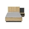 Gami Lits Lit Chevet Lambris 120x200 Effet Bois -Sommiers Soldes lit chevet lambris 120x200 effet bois