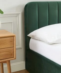 Homifab Lits Lit Coffre 140x190 En Velours Vert + Tête De Lit + Sommier à Lattes 12 Homifab Lits Lit Coffre 140x190 En Velours Vert + Tête De Lit + Sommier à Lattes -Sommiers Soldes lit coffre 140x190 en velours vert tete de lit sommier a lattes 4