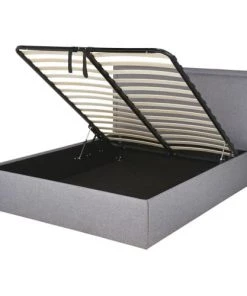 Maisons Du Monde Lits Lit Coffre 160x200 Avec Sommier à Lattes Gris Clair, OEKO-TEX® -Sommiers Soldes lit coffre 160x200 avec sommier a lattes gris clair oeko tex 1000 10 2 219803 3