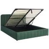 Homifab Lits Lit Coffre 160x200 En Velours Vert + Tête De Lit + Sommier à Lattes 1 Homifab Lits Lit Coffre 160x200 En Velours Vert + Tête De Lit + Sommier à Lattes -Sommiers Soldes lit coffre 160x200 en velours vert tete de lit sommier a lattes