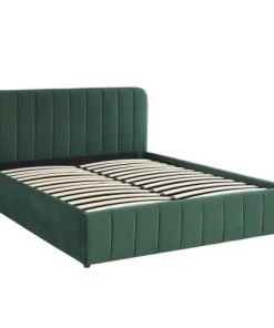 Homifab Lits Lit Coffre 160x200 En Velours Vert + Tête De Lit + Sommier à Lattes 13 Homifab Lits Lit Coffre 160x200 En Velours Vert + Tête De Lit + Sommier à Lattes -Sommiers Soldes lit coffre 160x200 en velours vert tete de lit sommier a lattes 5