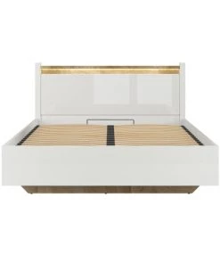 Brw Lits Lit Coffre 160x200 Sommier Inclus Avec Led Blanc Laqué Et Naturel 7 Brw Lits Lit Coffre 160x200 Sommier Inclus Avec Led Blanc Laqué Et Naturel -Sommiers Soldes lit coffre 160x200 sommier inclus avec led blanc laque et naturel 2