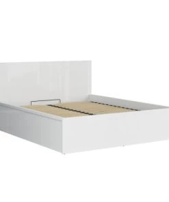 Brw Lits Lit Coffre 160x200 Sommier Inclus Blanc -Sommiers Soldes lit coffre 160x200 sommier inclus blanc 2