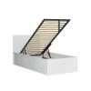 Brw Lits Lit Coffre 90x200 Sommier Inclus Blanc -Sommiers Soldes lit coffre 90x200 sommier inclus blanc