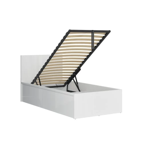 Brw Lits Lit Coffre 90x200 Sommier Inclus Blanc 3 Brw Lits Lit Coffre 90x200 Sommier Inclus Blanc