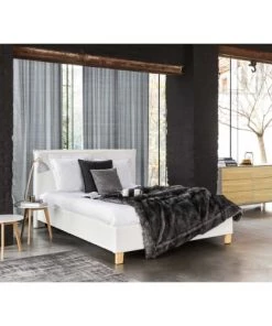 Maisons Du Monde Lits Lit Coffre Avec Sommier à Lattes 160x200 Blanc -Sommiers Soldes lit coffre avec sommier a lattes 160x200 blanc 1000 3 38 146900 5