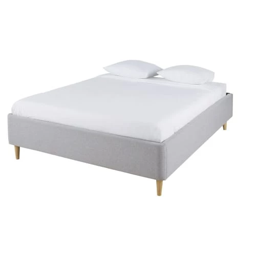 Maisons Du Monde Lits Lit Coffre Avec Sommier à Lattes Gris Clair 160x200 4 Maisons Du Monde Lits Lit Coffre Avec Sommier à Lattes Gris Clair 160x200 – Image 2