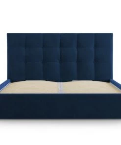 Micadoni Home Lits Lit Coffre Avec Tête De Lit 160x200 Cm En Velours Bleu Roi -Sommiers Soldes lit coffre avec tete de lit 160x200 cm en velours bleu roi 2