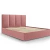 Micadoni Home Lits Lit Coffre Avec Tête De Lit 160x200 Cm En Velours Rose -Sommiers Soldes lit coffre avec tete de lit 160x200 cm en velours rose