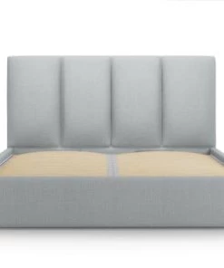 Micadoni Home Lits Lit Coffre Avec Tête De Lit 180x200 Cm En Tissu Structuré Gris Clair -Sommiers Soldes lit coffre avec tete de lit 180x200 cm en tissu structure gris clair 7