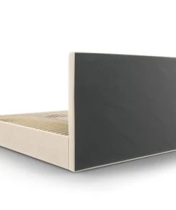 Micadoni Home Lits Lit Coffre Avec Tête De Lit 180x200 Cm En Velours Beige -Sommiers Soldes lit coffre avec tete de lit 180x200 cm en velours beige 8