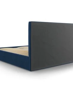 Micadoni Home Lits Lit Coffre Avec Tête De Lit 180x200 Cm En Velours Bleu Roi -Sommiers Soldes lit coffre avec tete de lit 180x200 cm en velours bleu roi 3