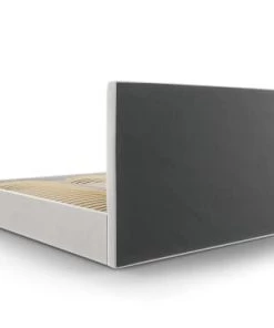 Micadoni Home Lits Lit Coffre Avec Tête De Lit 180x200 Cm En Velours Gris Clair -Sommiers Soldes lit coffre avec tete de lit 180x200 cm en velours gris clair 3