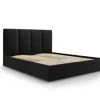 Micadoni Home Lits Lit Coffre Avec Tête De Lit 180x200 Cm En Velours Noir