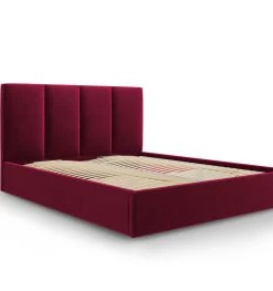 Micadoni Home Lits Lit Coffre Avec Tête De Lit 180x200 Cm En Velours Rouge Foncé -Sommiers Soldes lit coffre avec tete de lit 180x200 cm en velours rouge fonce 11