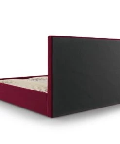 Micadoni Home Lits Lit Coffre Avec Tête De Lit 180x200 Cm En Velours Rouge Foncé -Sommiers Soldes lit coffre avec tete de lit 180x200 cm en velours rouge fonce 4