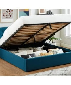 Homifab Lits Lit Coffre Bleu Canard 140x190 Avec Sommier Et Tête De Lit 9 Homifab Lits Lit Coffre Bleu Canard 140x190 Avec Sommier Et Tête De Lit -Sommiers Soldes lit coffre bleu canard 140x190 avec sommier et tete de lit 1