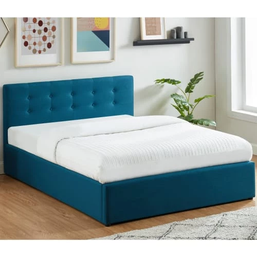 Homifab Lits Lit Coffre Bleu Canard 140x190 Avec Sommier Et Tête De Lit 8 Homifab Lits Lit Coffre Bleu Canard 140x190 Avec Sommier Et Tête De Lit – Image 6