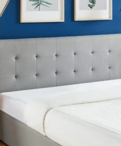 Drawer Lits Lit Coffre Capitonné En Tissu 160x200cm Gris Clair -Sommiers Soldes lit coffre capitonne en tissu 160x200cm gris clair 5