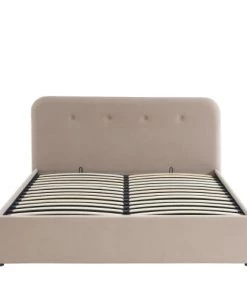 Drawer Lits Lit Coffre Capitonné En Velours 160x200cm Beige