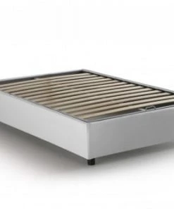 Talamo Italia Lits Lit Coffre Cm 120x190 En Tissu Blanc -Sommiers Soldes lit coffre cm 120x190 en tissu blanc 3