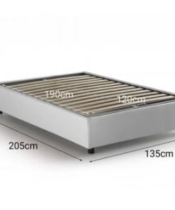 Talamo Italia Lits Lit Coffre Cm 120x190 En Tissu Blanc -Sommiers Soldes lit coffre cm 120x190 en tissu blanc 4