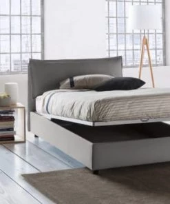 Talamo Italia Lits Lit Coffre Cm 120x190 En Tissu Gris -Sommiers Soldes lit coffre cm 120x190 en tissu gris 2