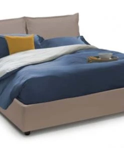 Talamo Italia Lits Lit Coffre Cm 140x190 En éco-cuir Marron -Sommiers Soldes lit coffre cm 140x190 en eco cuir marron 2