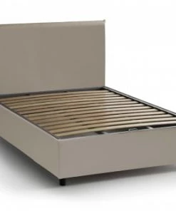 Talamo Italia Lits Lit Coffre Cm 140x190 En éco-cuir Marron