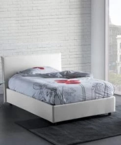 Talamo Italia Lits Lit Coffre Cm 140x190 En Tissu Blanc -Sommiers Soldes lit coffre cm 140x190 en tissu blanc 11