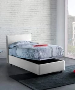 Talamo Italia Lits Lit Coffre Cm 140x190 En Tissu Blanc -Sommiers Soldes lit coffre cm 140x190 en tissu blanc 23