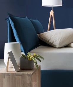 Talamo Italia Lits Lit Coffre Cm 140x190 En Tissu Bleu -Sommiers Soldes lit coffre cm 140x190 en tissu bleu 4