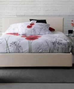 Talamo Italia Lits Lit Coffre Cm 140x190 En Tissu Crème -Sommiers Soldes lit coffre cm 140x190 en tissu creme 16