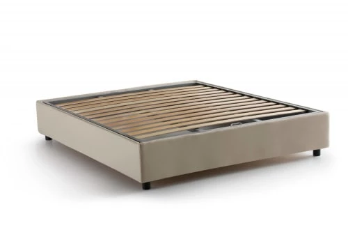 Talamo Italia Lits Lit Coffre Cm 140x190 En Tissu Crème 5 Talamo Italia Lits Lit Coffre Cm 140x190 En Tissu Crème – Image 3